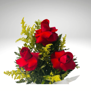 Arranjo de Rosas vermelhas 3 rosas