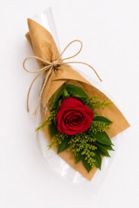 Rosa unitária embalada
