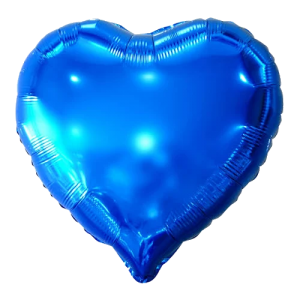 Balão Coração Azul 9" 🎨