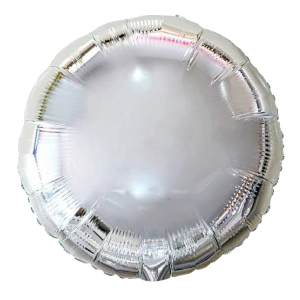 Balão Redondo Prata 9" 🎨