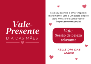 Vale-presente dia de rainha (sessão de beleza relaxante)