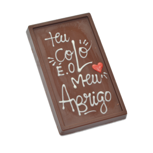 Placa de Chocolate "Teu Colo é o Meu Abrigo"