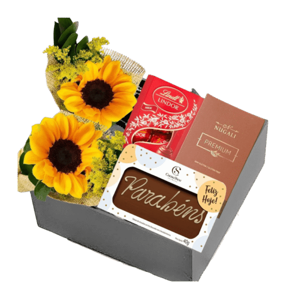 Caixa Parabéns com Chocolates