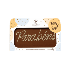 Placa de Chocolate \"Parabéns\"